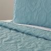 Queen Coastal Beach Starfish Seashell Seahorse Aqua Blue Teal 3-Piece Quilt Set