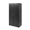 Black Freestanding Bedroom Cabinet Armoire Wardrobe Closet with Hanging Rail