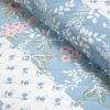 Full/Queen Blue Pink White Beige Floral Cottage Lightweight 3-Piece Quilt Set