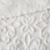 5-Piece French Country White Chenille Medallion Cotton Daybed Cover Bedding Set