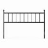 Full size Traditional Farmhouse Headboard in Matte Black Metal Finish