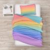 Full/Queen 3 Piece Multi-Color Rainbow Polyester Quilt Set