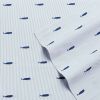 Full size Coastal Beach 100-Percent Cotton Navy Blue White Stripe Sheet Set