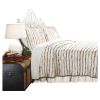 Twin size 100% Cotton Ruffle Stripes Quilt Set - Machine Washable