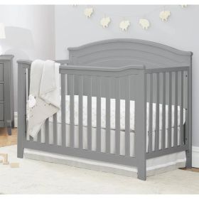 SF Home Solid Wood Convertible Crib in Grey - Toddler Bed Sold Separately