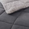 King Plush Sherpa Reversible Micro Suede Comforter Set in Gray