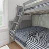 Twin over Full size Solid Wood Bunk Bed in Grey Finish