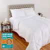 Jumbo Standard Cotton Bed Pillow with Down Alternative Polyester Fiber Fill