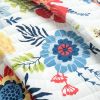 King size Lightweight Floral Navy Blue Coral White 3-Piece Polyester Quilt Set