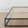 King size 10-inch Low Profile Modern Metal Wood Slat Platform Bed Frame