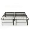 Queen size Folding Sturdy Metal Platform Bed Frame with Storage Space