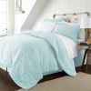 Queen Microfiber 6-Piece Reversible Bed-in-a-Bag Comforter Set in Aqua Blue