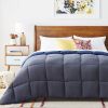 Queen All Seasons Grey/Navy Reversible Polyester Down Alternative Comforter