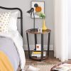 Farmhouse Rustic Round Side Table Nightstand End Table