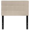 Twin size Modern Beige Taupe Fabric Upholstered Headboard