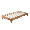 Twin size Modern Solid Wood Platform Bed Frame in Natural