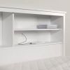 Twin size Modern Scandinavian Style Bookcase Headboard in White Wood Finish