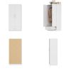 Modern Armoire Wardrobe Closet Cabinet with Storage Drawer in White Wood Finish