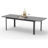 Patio Dining Expandable Table, Metal Aluminum Outdoor Table for 6-8 Person Rectangular Table for Porch Lawn Garden Bistro(1 Table)