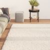 Washable Rug Soft Shaggy Beige 63"x90.6" Anti Slip