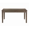 Wire Brushed Brown Finish 1pc Dining Table with 2 Hidden Drawers Casual Dining Room Furniture