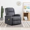 322465 Massage Recliner Dark Grey Fabric (AU/US only)