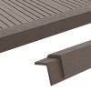 5 pcs Decking Angle Trims WPC 66.9" Dark Brown