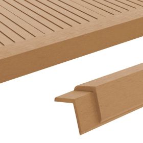 5 pcs Decking Angle Trims WPC 66.9" Teak Color