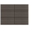 Decking Tiles 6 pcs WPC 23.6"x11.8" 11.6 ft¬≤ Dark Brown