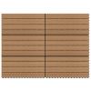 Decking Tiles 6 pcs WPC 23.6"x11.8" 11.6 ft¬≤ Brown