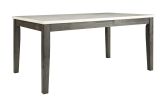 Merel Dining Table in White Marble & Gray Oak