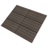 Decking Tiles 6 pcs WPC 23.6"x11.8" 11.6 ft¬≤ Dark Brown