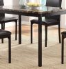 Simple Style Dining Table 1pc Brown Faux Marble Table Top Black Metal Finish Frame Transitional Dining Furniture