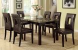 Dining Table Faux Marble Top Birch Veneer Dining Room Furniture 1pc Table