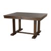 Classic Light Rustic Brown Finish Wooden 1pc Dining Table w Self-Storing Leaf Mindy Veneer Furniture