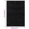 Shaggy Rug Black 7'x9' Polyester