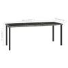 Patio Dining Table Gray 70.9"x27.6"x28.7" Poly Rattan