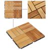 Decking Tiles 30 pcs 11.8"x11.8" Solid Wood Teak