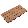 WPC Tiles 23.6"x11.8" 6 pcs 10.8ft¬≤ Brown