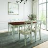 Lafayette Medium Brown and White Wood Dining Table