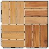 Decking Tiles 30 pcs 11.8"x11.8" Solid Wood Teak