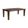 Dark Oak Finish Rectangular 1pc Dining Table with Self-Storing Extension Leaf Wooden Simple Dining Furniture