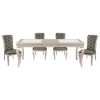 Modern Glamourous 1pc Dining Table with Separate Extension Leaf Cabriole Legs Insert Glass Panels Traditional Furniture