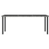 Patio Dining Table Gray 70.9"x27.6"x28.7" Poly Rattan