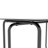 1-piece Rectangle Dining Table with Metal Frame, Tempered Glass Dining Table for Kitchen Room, Black