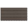 Decking Tiles 6 pcs WPC 23.6"x11.8" 11.6 ft¬≤ Dark Brown