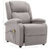 322464 Massage Recliner Light Grey Fabric (AU/US only)