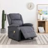 322465 Massage Recliner Dark Grey Fabric (AU/US only)