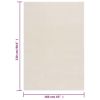 Washable Rug Soft Fluffy Short Pile 63"x90.6" Anti Slip Cream