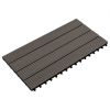 Decking Tiles 6 pcs WPC 23.6"x11.8" 11.6 ft¬≤ Dark Brown